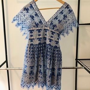 BCBG Blue Lace Dress